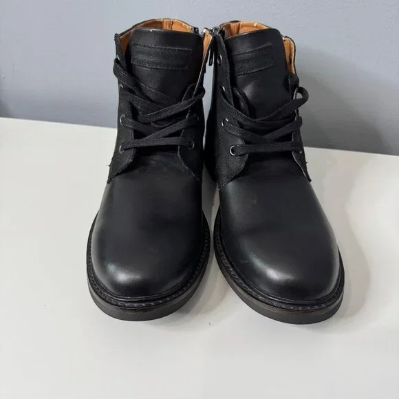 SAKS FIFTH AVENUE men's leather darrell boots size 10 - Picture 2 of 12